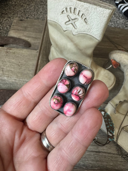 6 Stone Dahlia Rose Ring