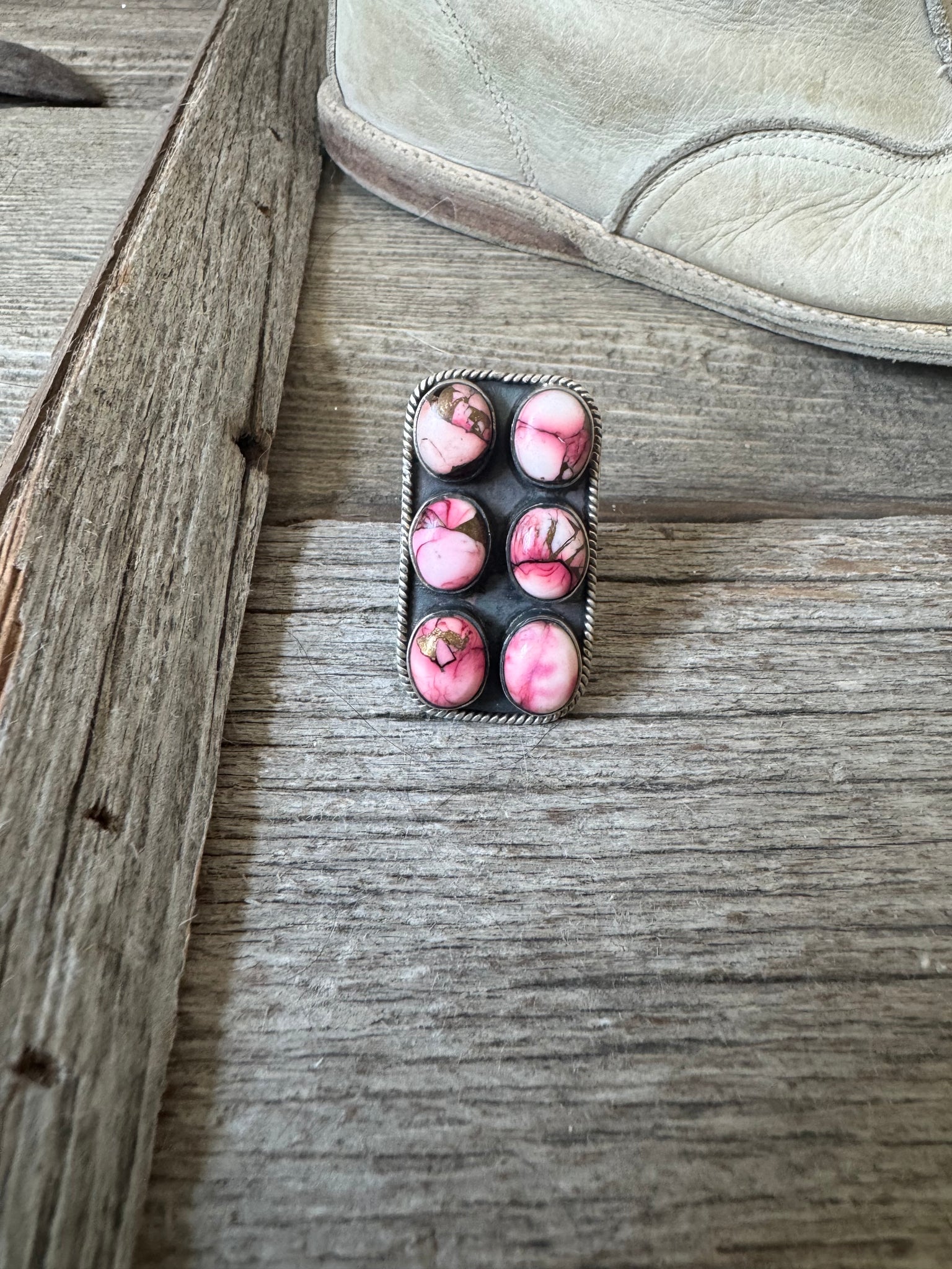 6 Stone Dahlia Rose Ring