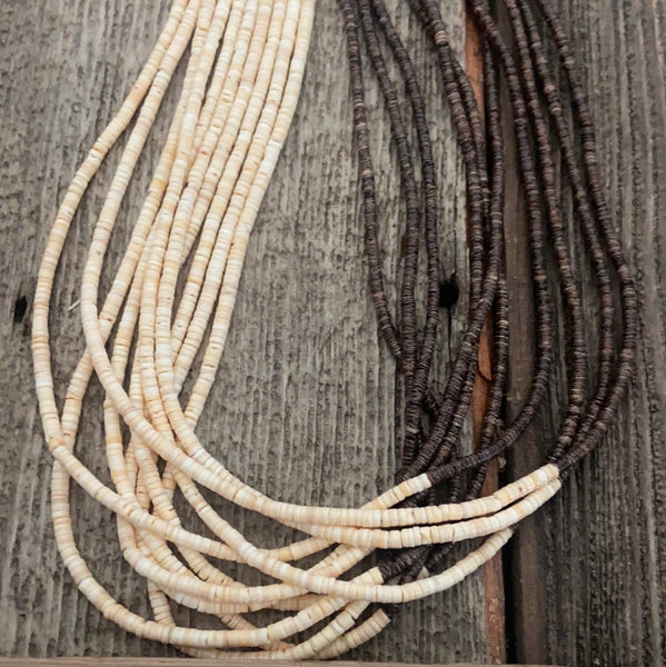 Tortoise Shell and Melon Shell Heishi